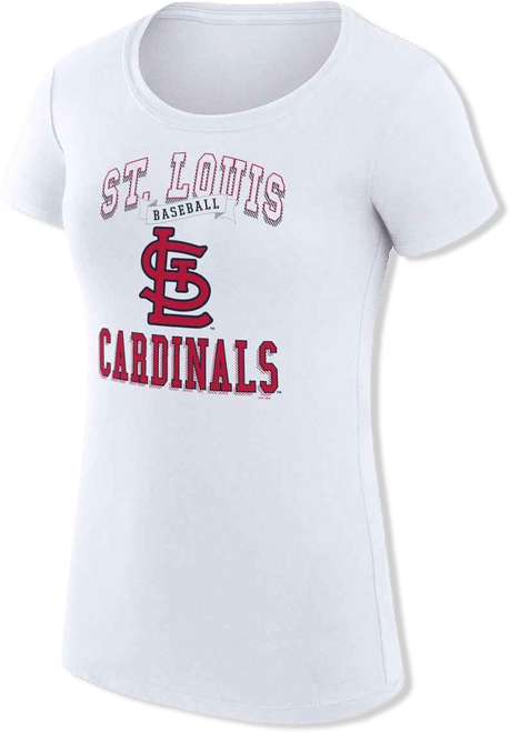 Women's&nbsp;White St. Louis Cardinals Team Logo Graphic Fitted T-Shirt