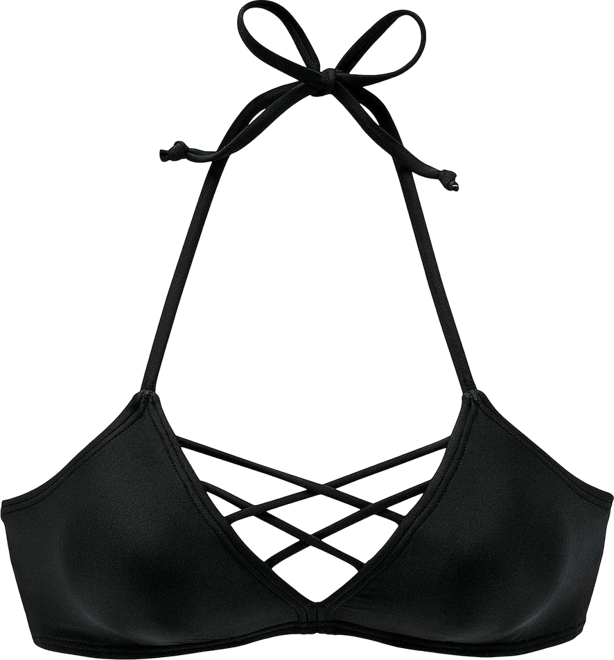 Women's Strappy Triangle Bikini Swimsuit Top Bra Sizing