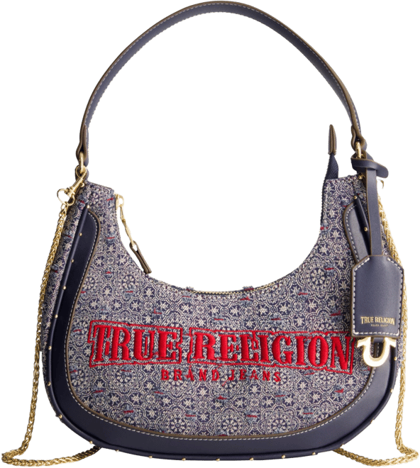 Striped Denim Small Hobo