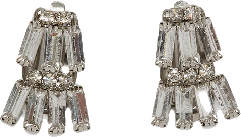Crystal Clip Earrings