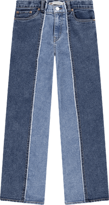 Big Girls High Rise Baggy Shade Blocked Jeans