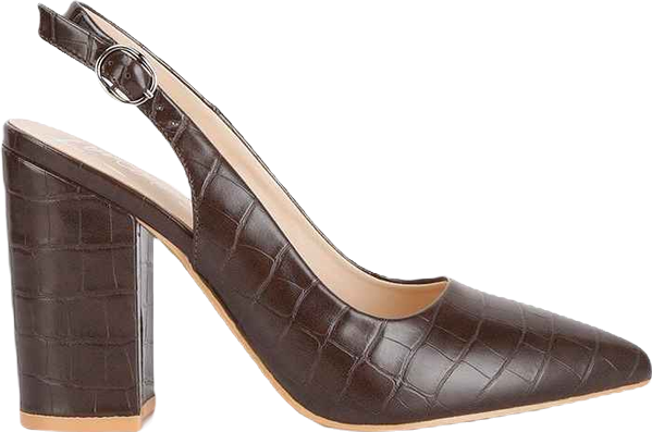 Women's Macha Croctexture Sling Back Heels