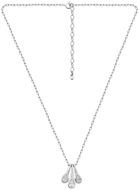 Cubic Zirconia Pear Trio Pendant Necklace, 16" + 2" extender, Exclusively at Macy's