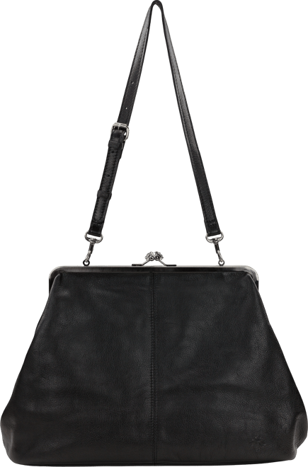Serafina Extra Large Leather Kisslock Bag