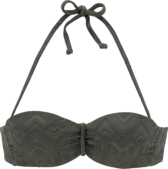Women's Textured Bandeau Bikini Swimsuit Top Bra Sizing