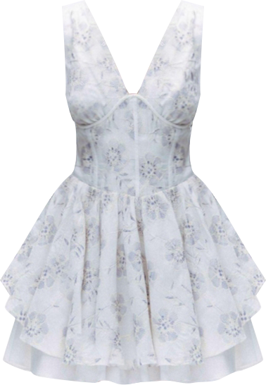 Women's Corset Look Broderie Mini Dress