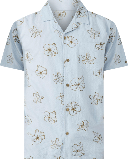 Ben Sherman Mens Short Sleeve Floral Button Down Shirt