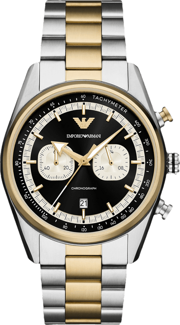 Men's Chronograph Two-Tone Stainless Steel Bracelet Watch 42mm