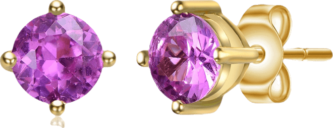 Sterling Silver Solitaire Stud Earrings