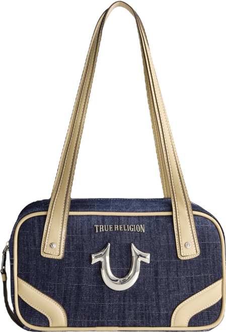 Small Denim Bowling Satchel