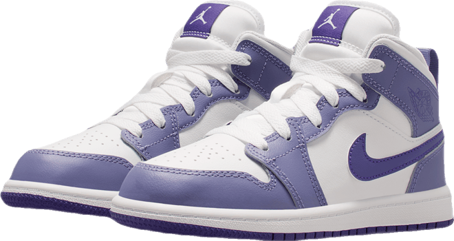 Jordan 1 Mid Tenis para niños de preescolar