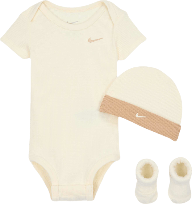 Nike Baby (6-12M) Waffle Knit Bodysuit 3-Piece Set