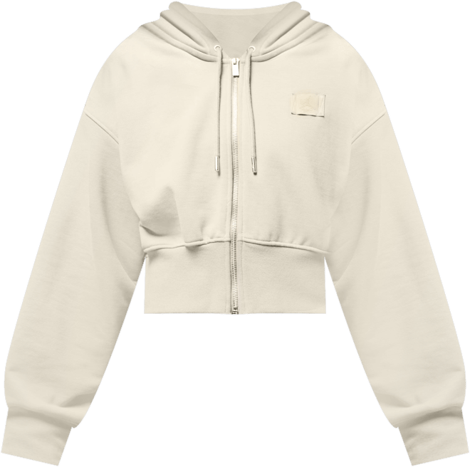 Jordan Flight Fleece Sudadera con gorro cropped con forro de satén para mujer