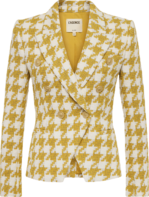 Marie Houndstooth Tweed Blazer