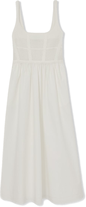 white long knitted dress Ezra Long Sleeve Ribbed Knit Maxi Dress