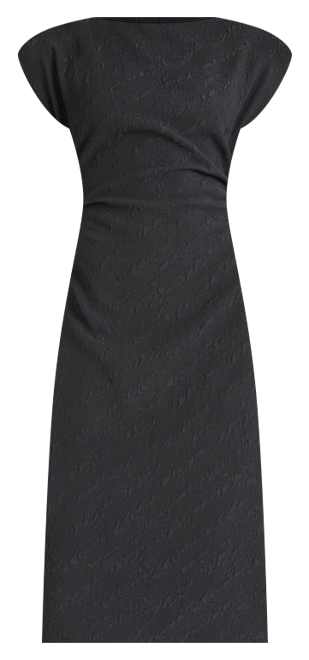 Women's Textured Ruched Midi Dress