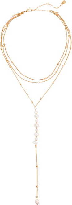 Coastal Mother of Pearl Lariat Necklace