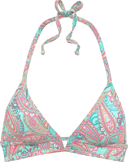 Women's Paisley Print Triangle Bikini Swimsuit Top Bra Sizing