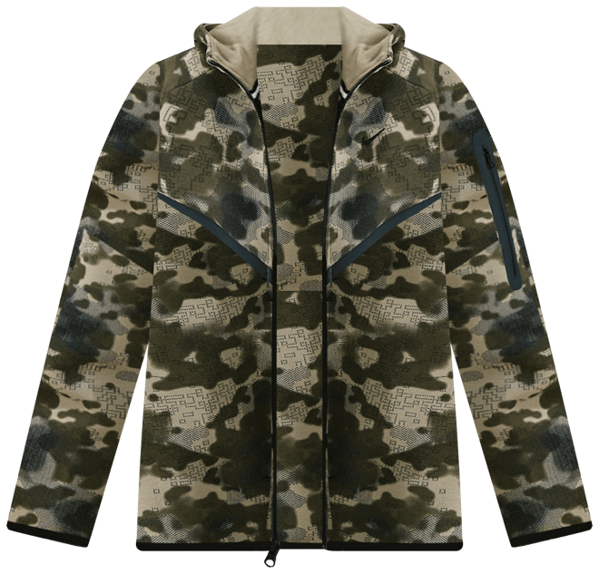 Nike Tech Big Kids' (Boys') Full-Zip Camo Fleece Hoodie