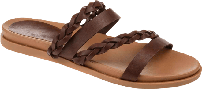 Women's Colette Braided Strappy Open Toe Flat Sandals