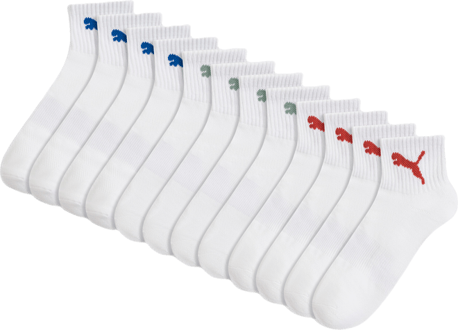 PUMA Half Terry Quarter-Length Socks (6 Pairs)