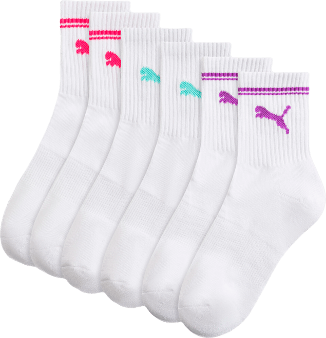 PUMA Big Half-Terry Low Crew Socks (3 Pairs), Kids