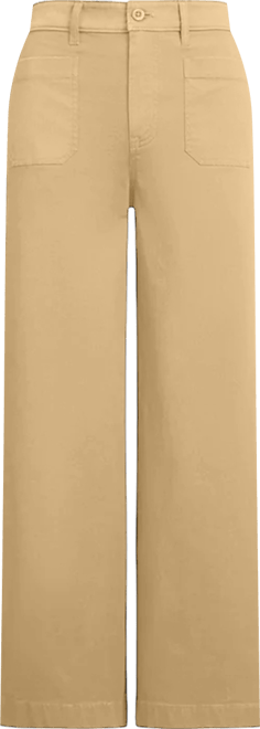 Women's Stretch Chino Wide-Leg Cropped Pants