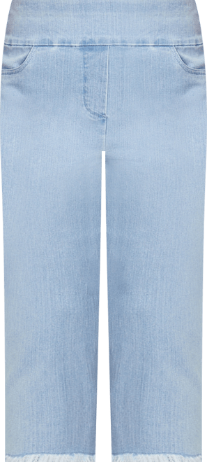 Women's Classic Denim Fringe Capri Pant