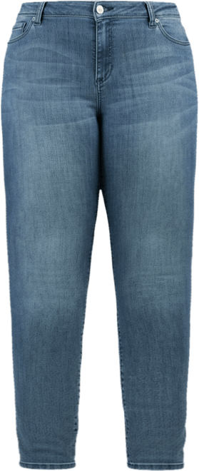 Plus Size Curvy-Fit Basic 5 Pockets Skinny Jeans Light 31