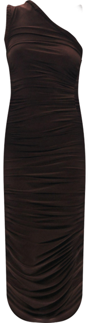 Women's Twist Detail One-Sleeve Maxi Dress