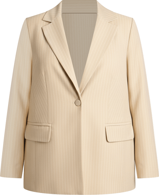 Women's Plus Size Pinstripe Blazer