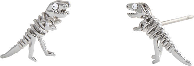 Faux Stone Signature Skeletal Rexy Stud Earrings