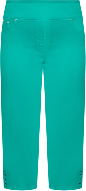 Petite Ladder Hem Soft Denim Capri Jeans