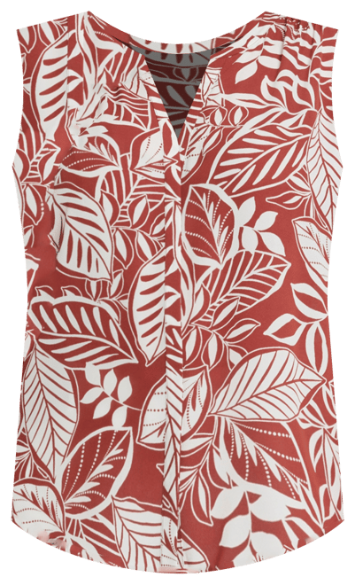 Plus Size Sleeveless Pintuck Top