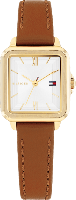 Women's Quartz Tan Leather Strap Watch, 22.5mm