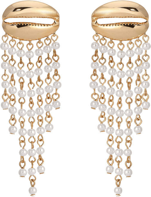 Mykonos Shell Dangle Earrings