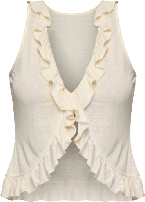 Womens Marsh Ruffle Split Front Top