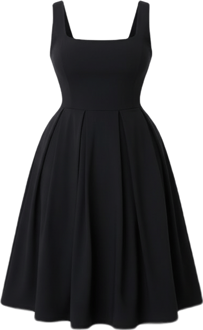 Unique Vintage Plus Size Square Neck Pleated Swing Dress - Macy's