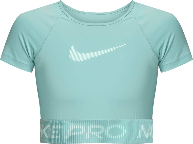 Nike Pro Women's Dri-FIT Short-Sleeve Cropped Graphic Top