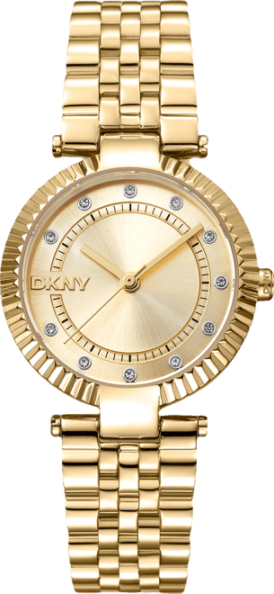 Women's Essential Glitz Gold-Tone Stainless Steel Bracelet Watch, 30mm