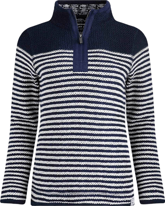 Women's Juliet 1/4 Zip Stripe Macaroni