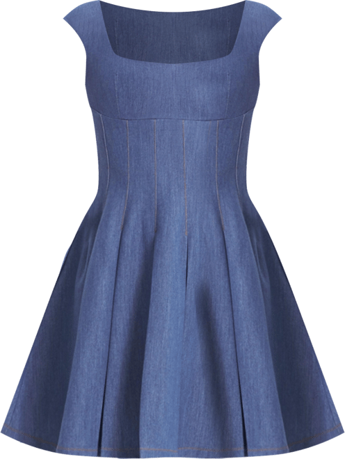 Women's Sada Pleated Denim Mini Dress