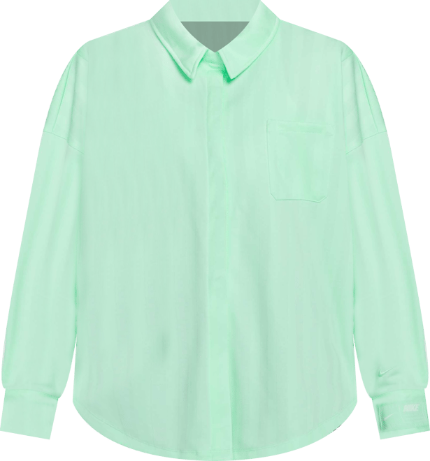 Nike Sportswear Women's Oversized Jacquard Striped Button-Down Shirt