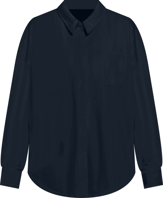 Nike Sportswear Women's Oversized Jacquard Striped Button-Down Shirt