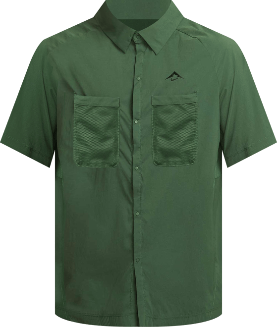 나이키 트레일 남성 드라이 핏 UV 러닝 버튼업 탑