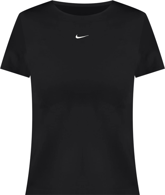 나이키 스포츠웨어 칠 니트 여성 타이트 반팔 모크넥 탑