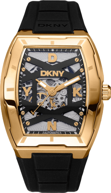 Men's Urban Automatic Black Silicone Strap Watch, 51mm