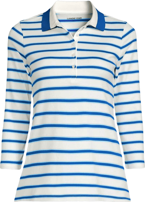 Women's 3/4 Sleeve Supima Cotton Polo Shirt