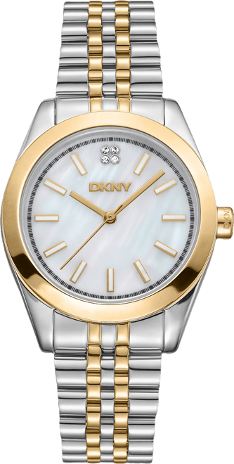 Women's Nolita Midi White Mop Dial Gold-Two-Tone Stainless Steel Bracelet Watch 32mm
