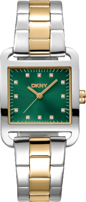 Women's City Midi Dark Green Dial Gold-Two-Tone Stainless Steel Bracelet Watch 27x34.5mm